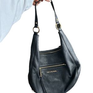 Michael Kors Black Leather Shoulder Bag
